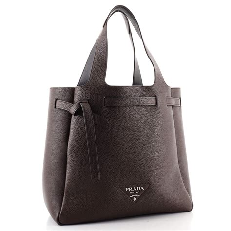 prada flou leather tote|Prada Flou Dynamique Belted Tote Leather Medium .